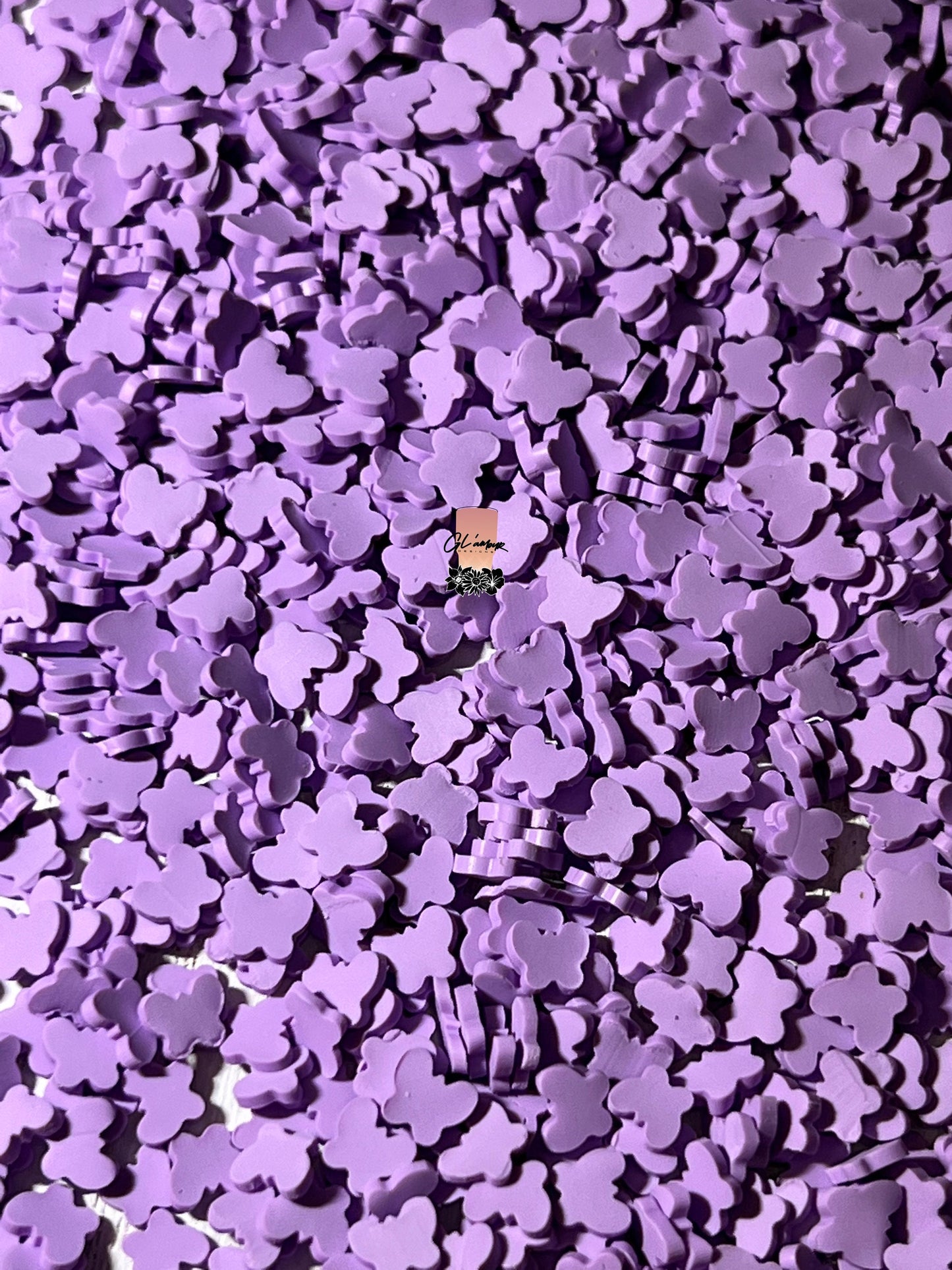 Purple Butterly Polymer Slices - small 5mm