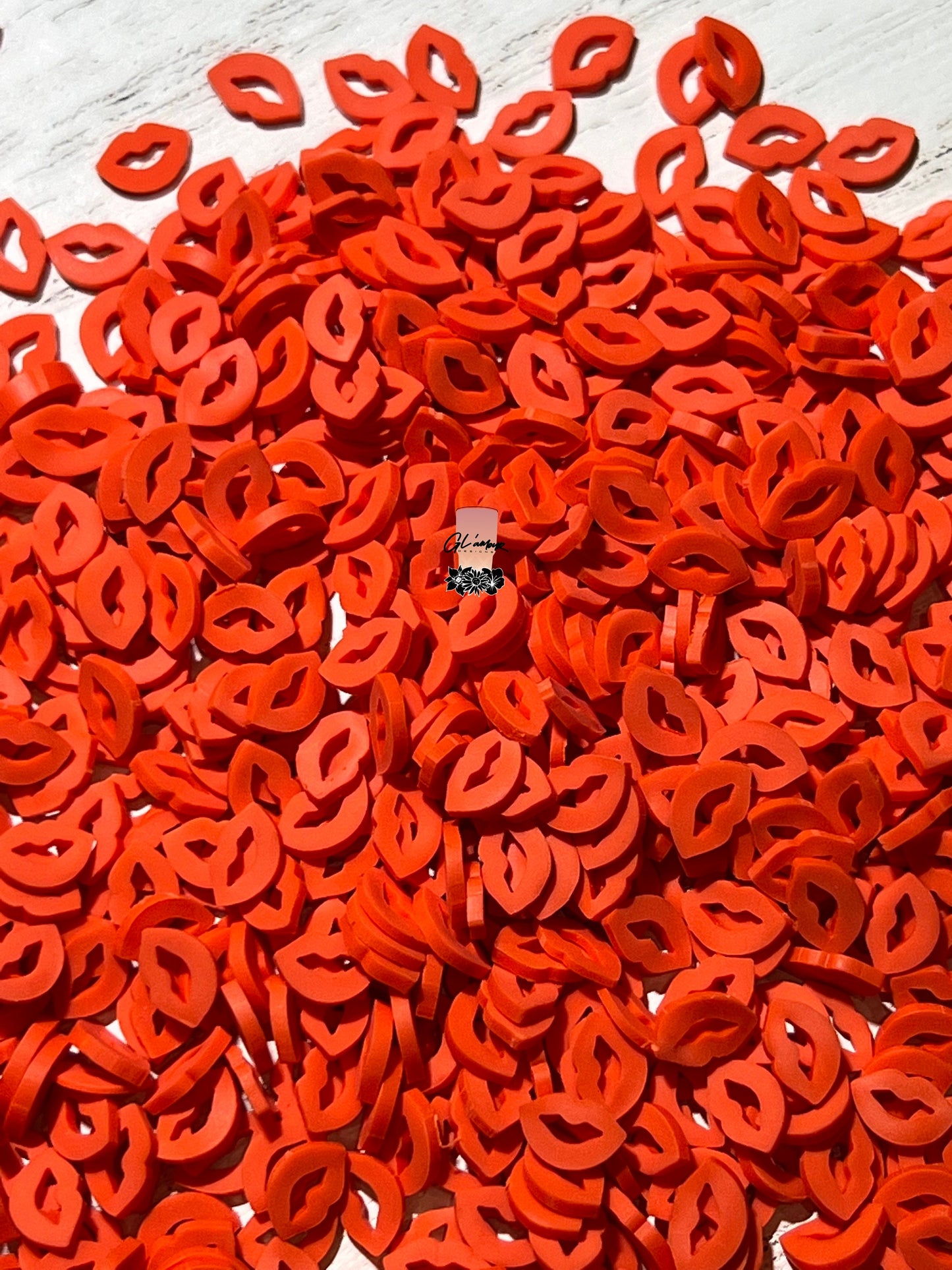 Red Lips Polymer Slices - small 5mm