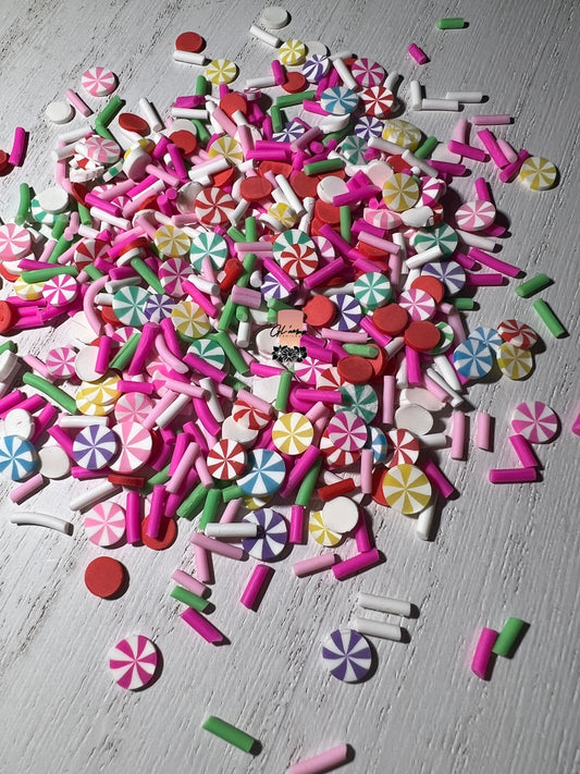 Candyland Polymer Slices -small 5mm