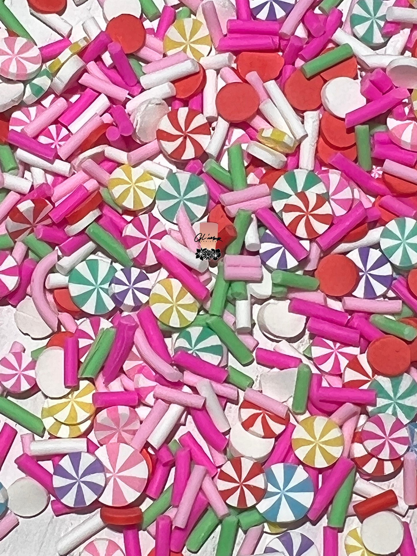 Candyland Polymer Slices -small 5mm