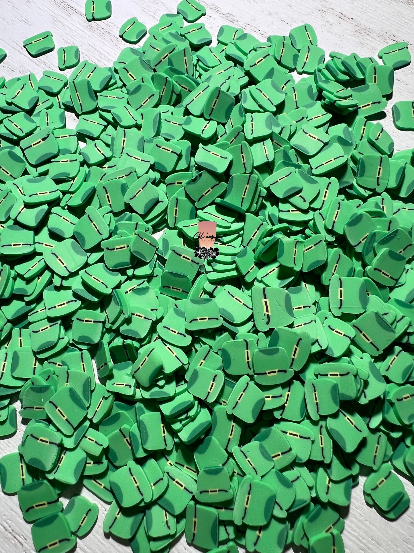 St Patrick's Hat Polymer Slices - small 5mm