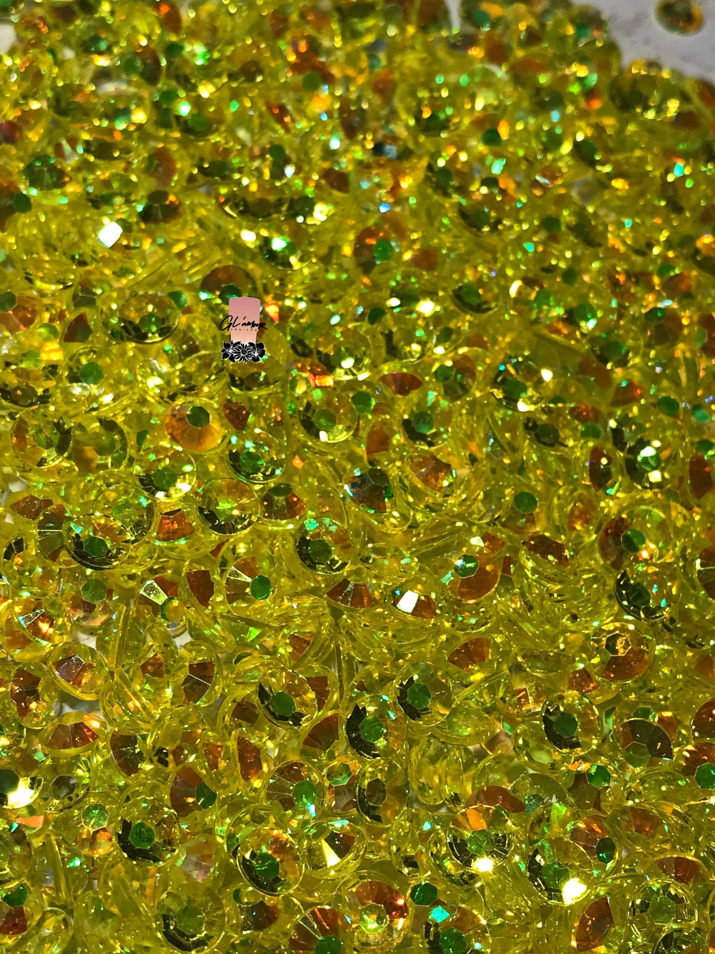 AB Transparent Citrine Flat Back Resin Rhinestones - 1000 pcs