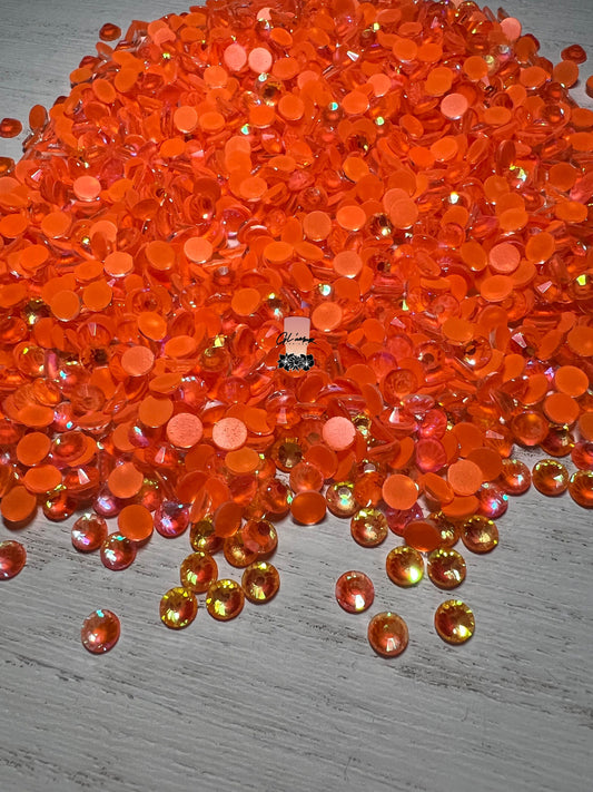 Glow in The Dark Orange Rhinestones - 1,440 pcs