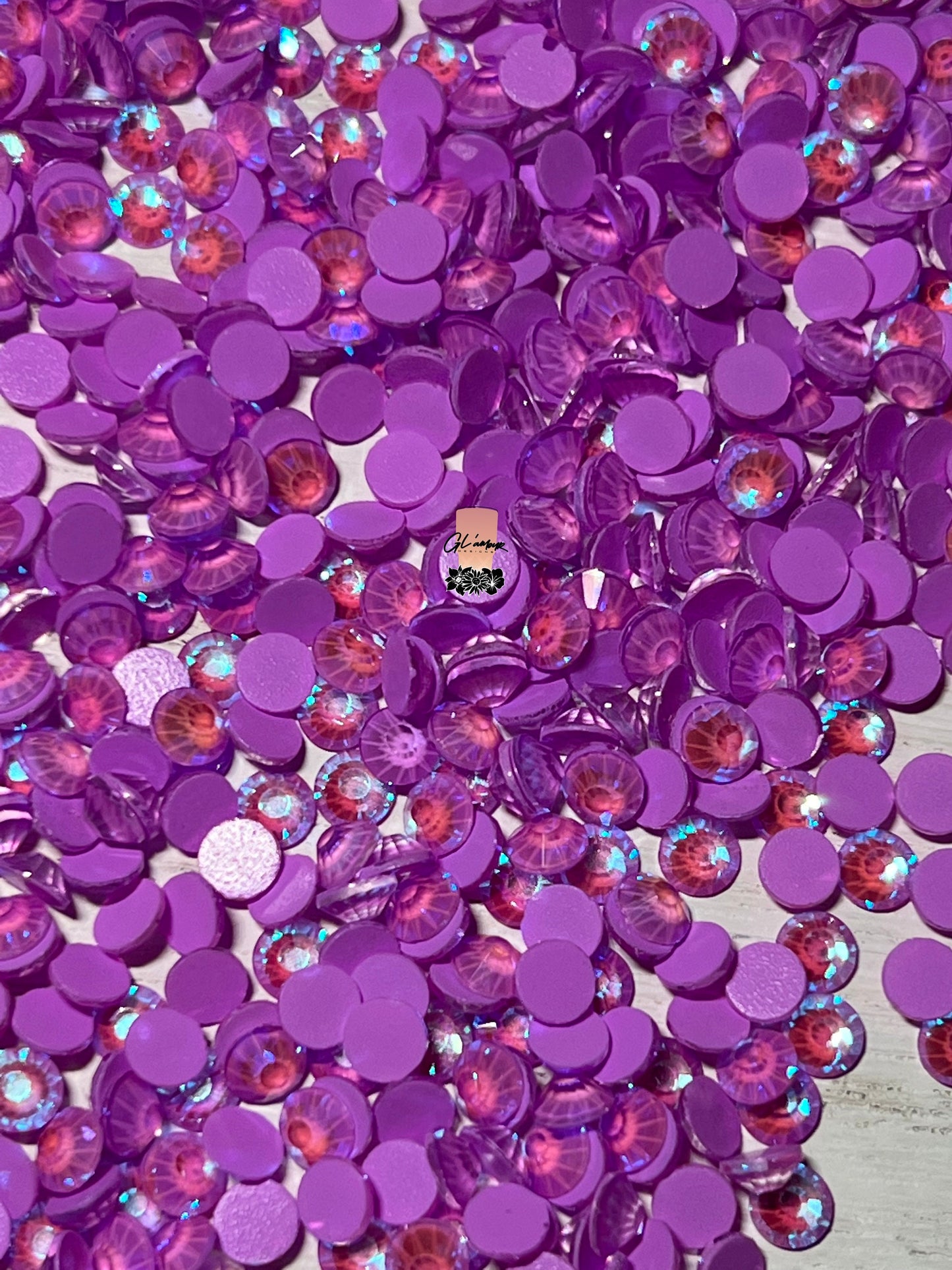 Glow in The Dark Purple Rhinestones - 1440 pcs