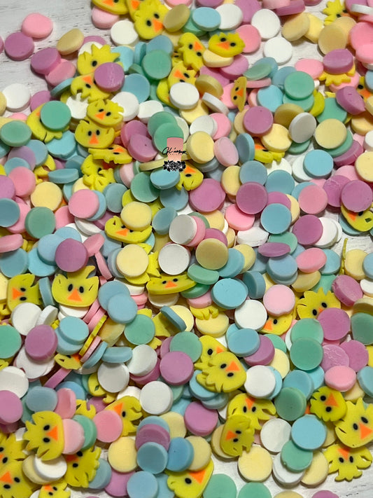 Crazy Chicks Mix Polymer Slices -small 5mm
