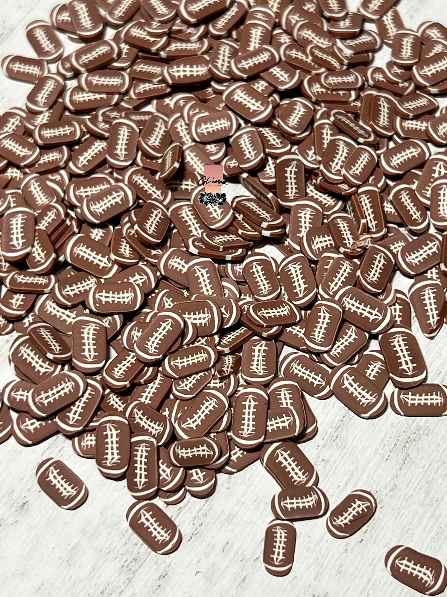 Footballs Polymer Slices -small 5mm