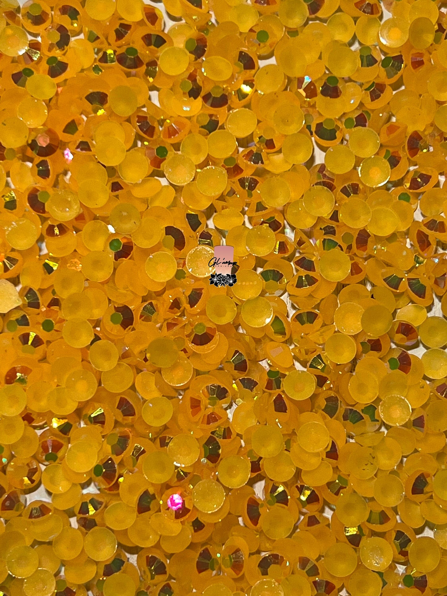 AB Jelly Orange Red Flat Back Resin Rhinestones - 1000 pcs