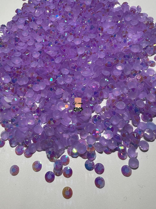 AB Jelly Light Amethyst Flat Back Resin Rhinestones - 1000 pcs