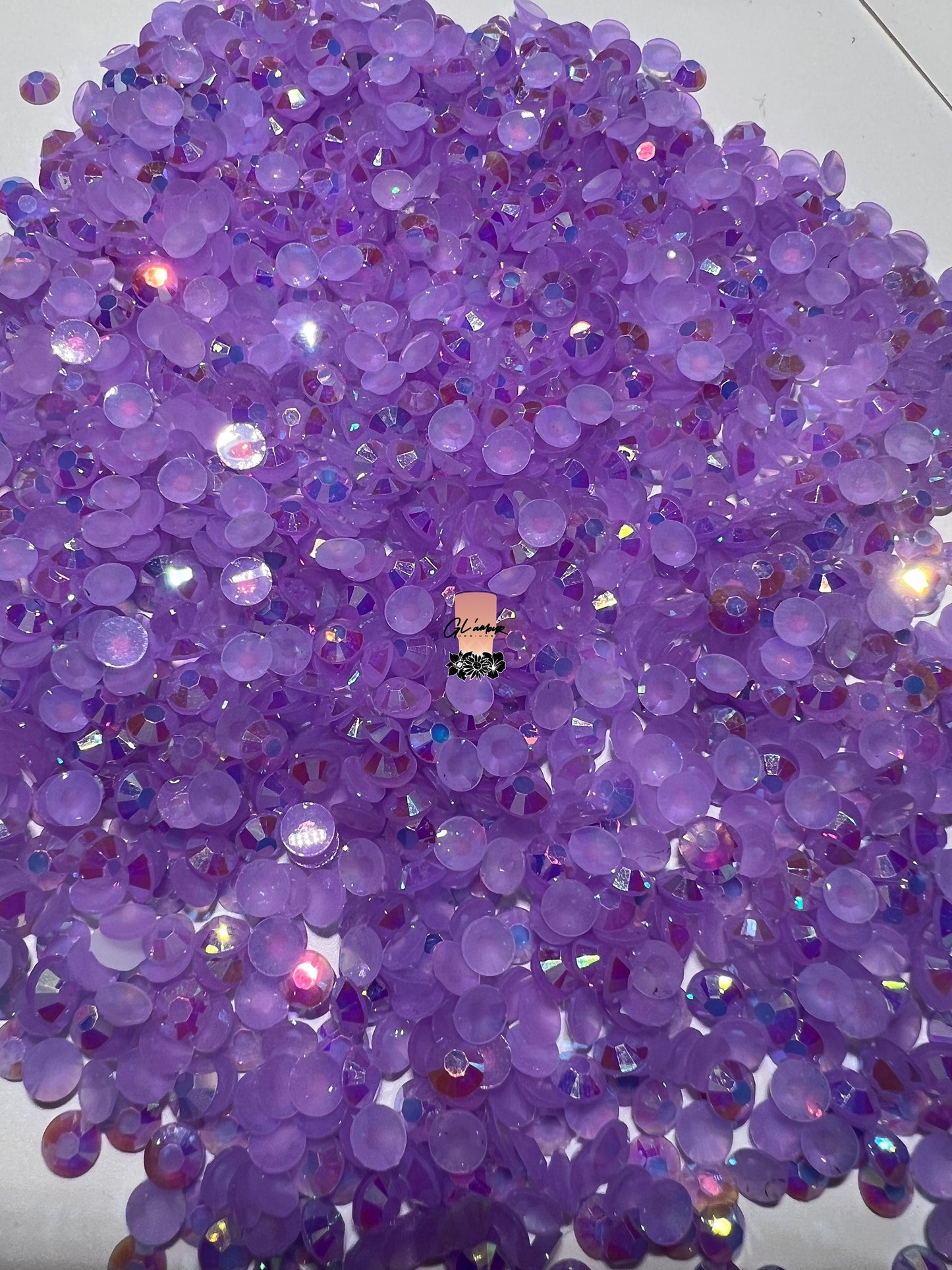 AB Jelly Light Amethyst Flat Back Resin Rhinestones - 1000 pcs