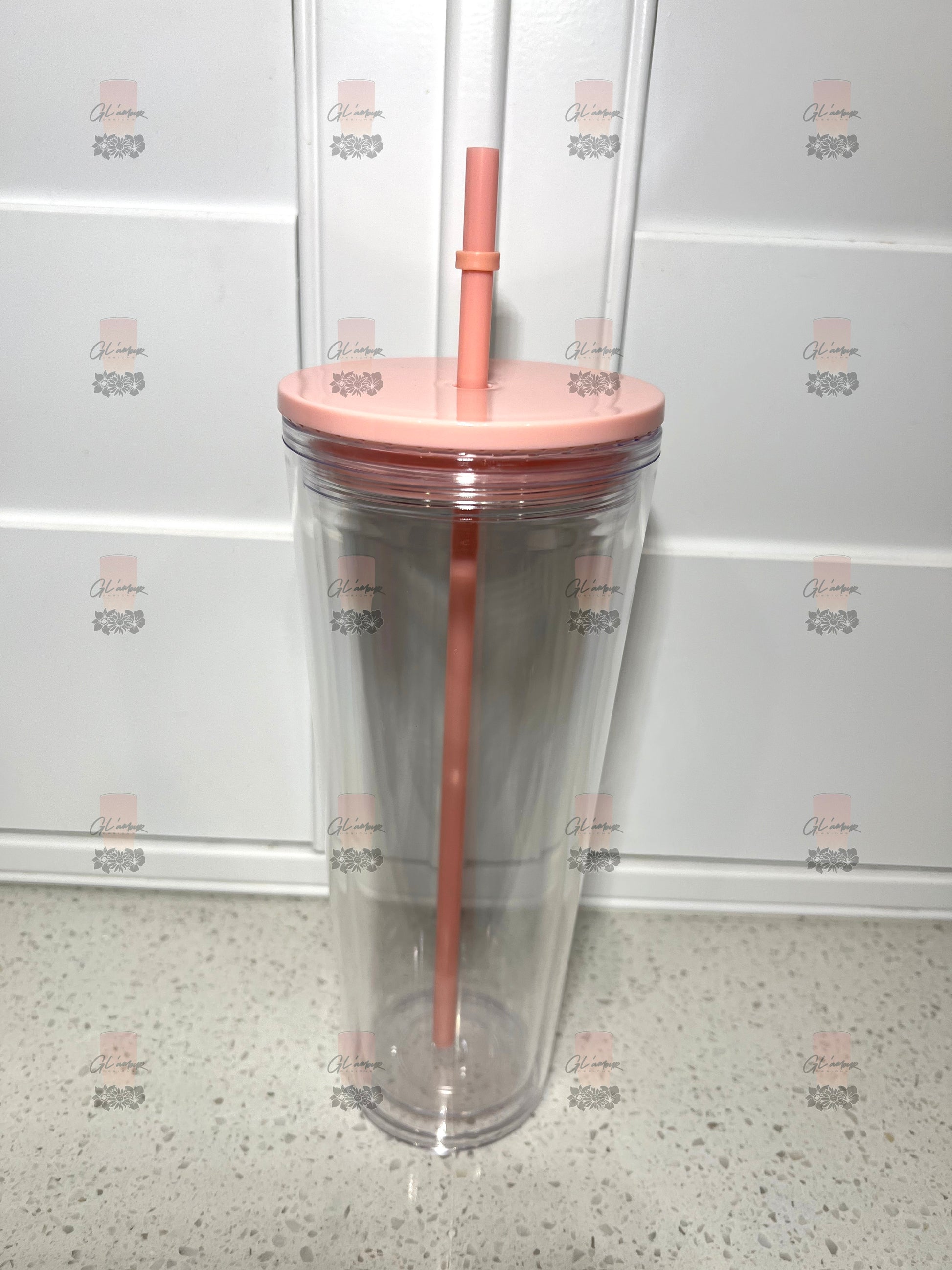 24oz. Double Wall Travel Tumbler with Lid & Straw - Arrow Home Products