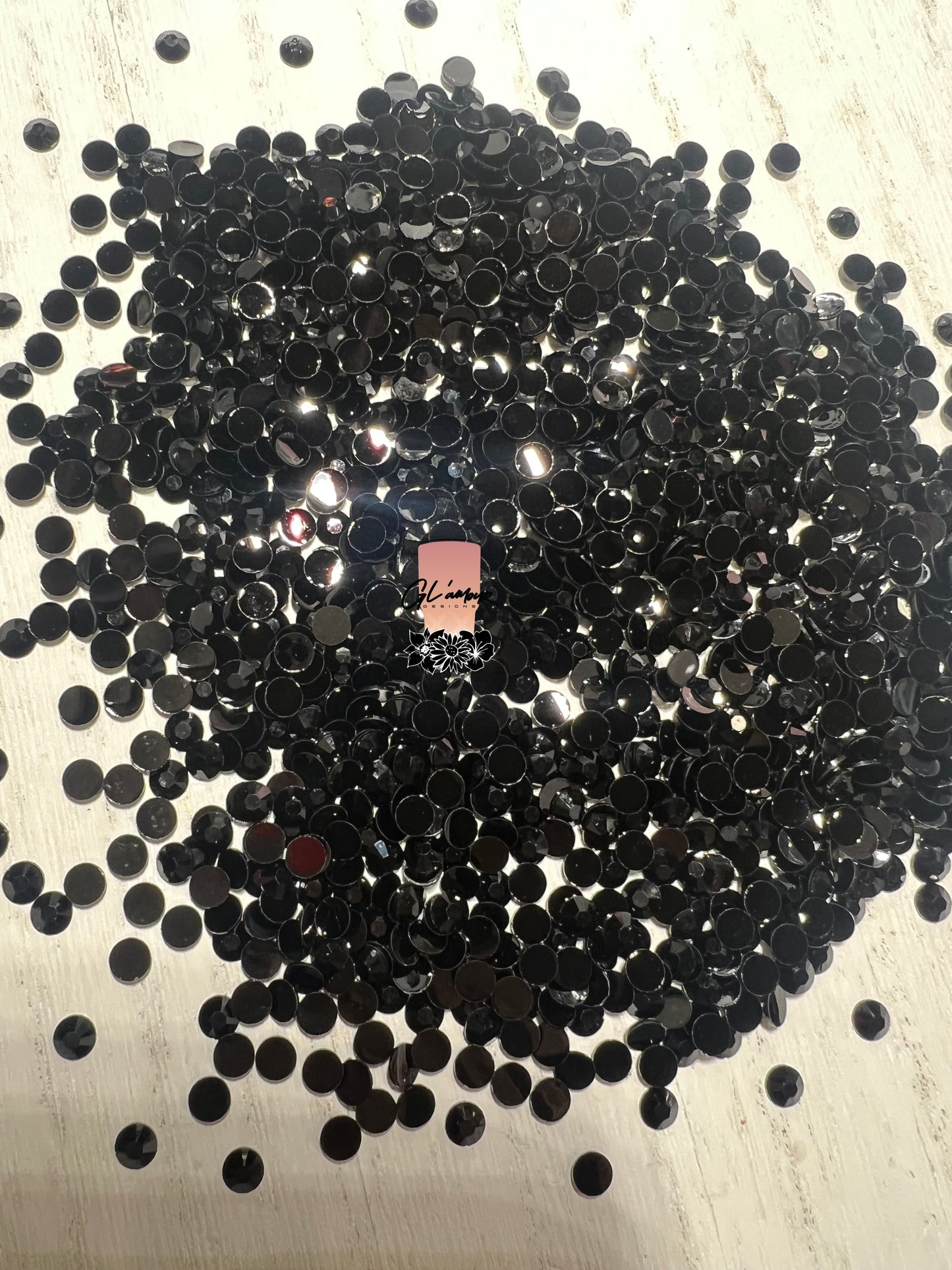 Jelly Jet Black Rhinestones - 1000 pcs