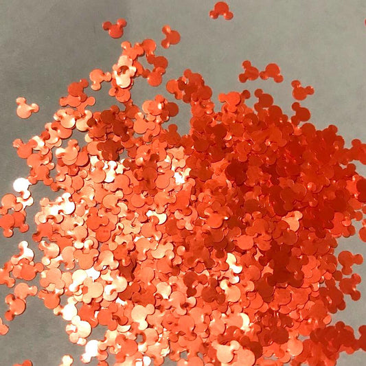 Bright Orange Mouse Glitter