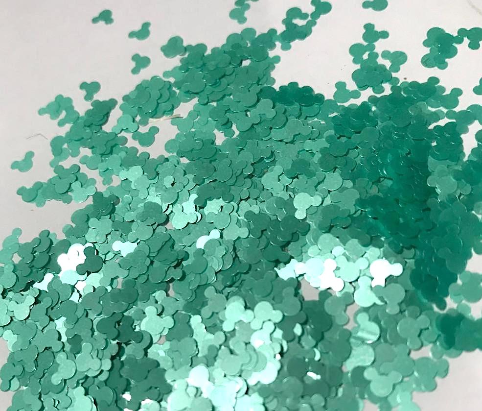 Teal Mouse Glitter